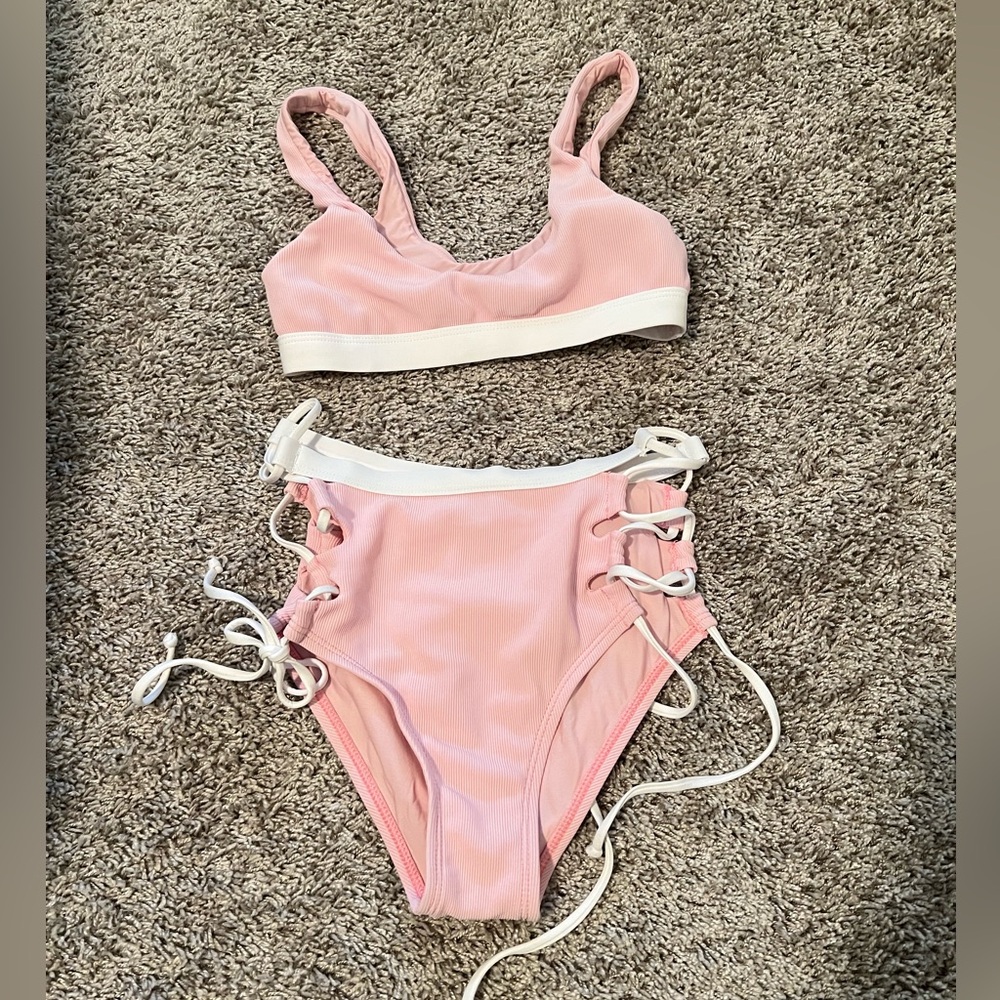 Splendid Pink and White Bikini sz XS